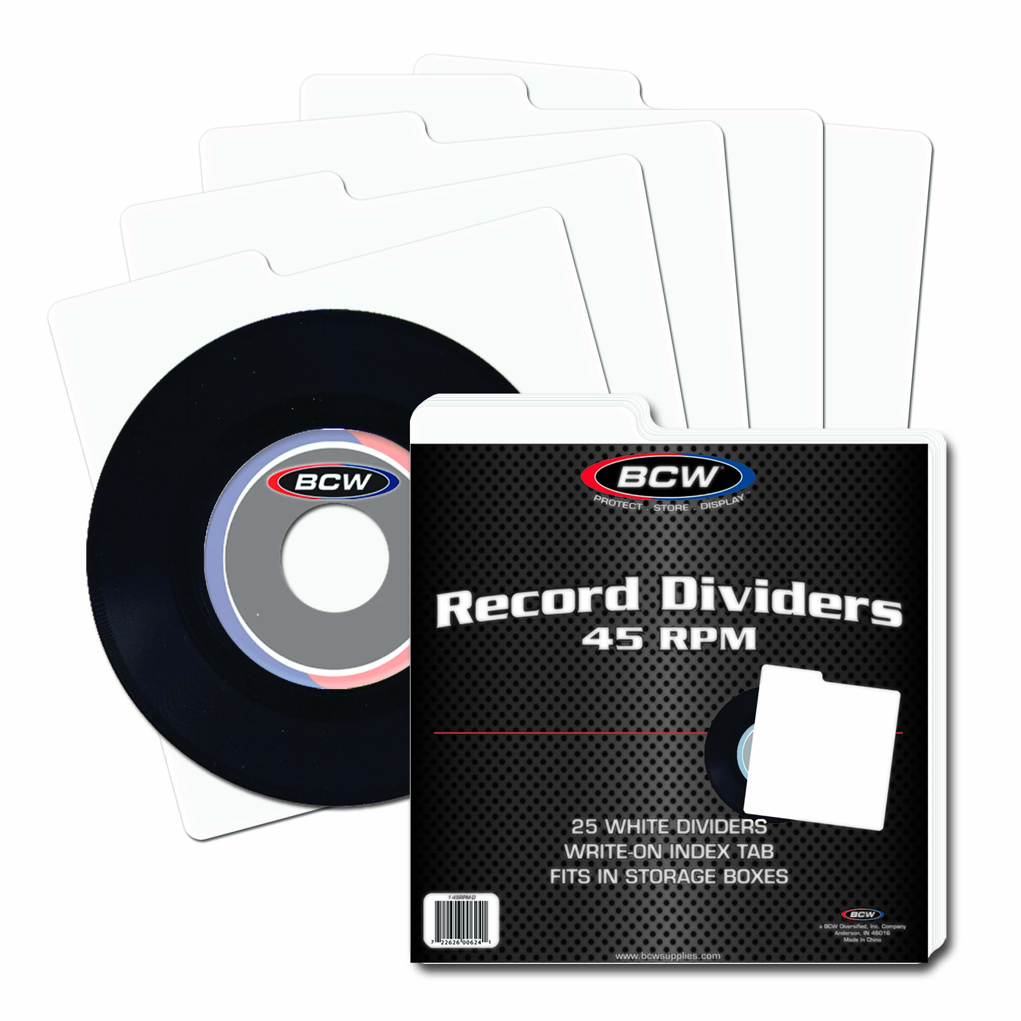 45 RPM Record Dividers - White