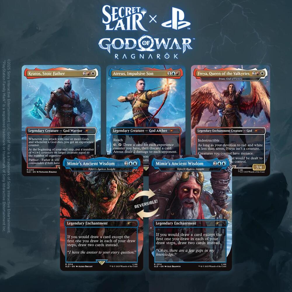 Secret Lair x PlayStation: God of War Norse MTG Card Set