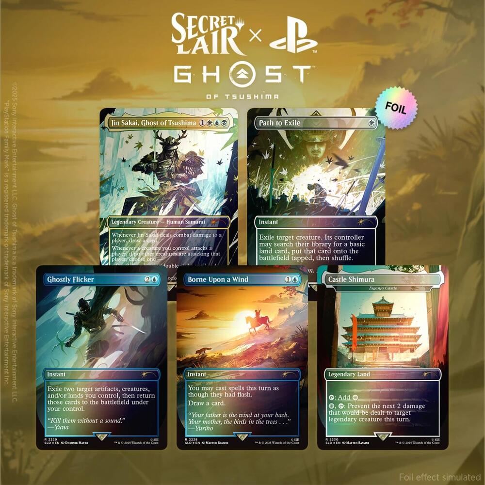 Secret Lair x PlayStation: Ghost of Tsushima Magic Card Set