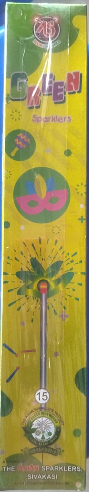 15 Cm Green Sparklers