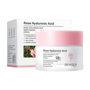 Crema hidratante de ácido hialurónico de rosa