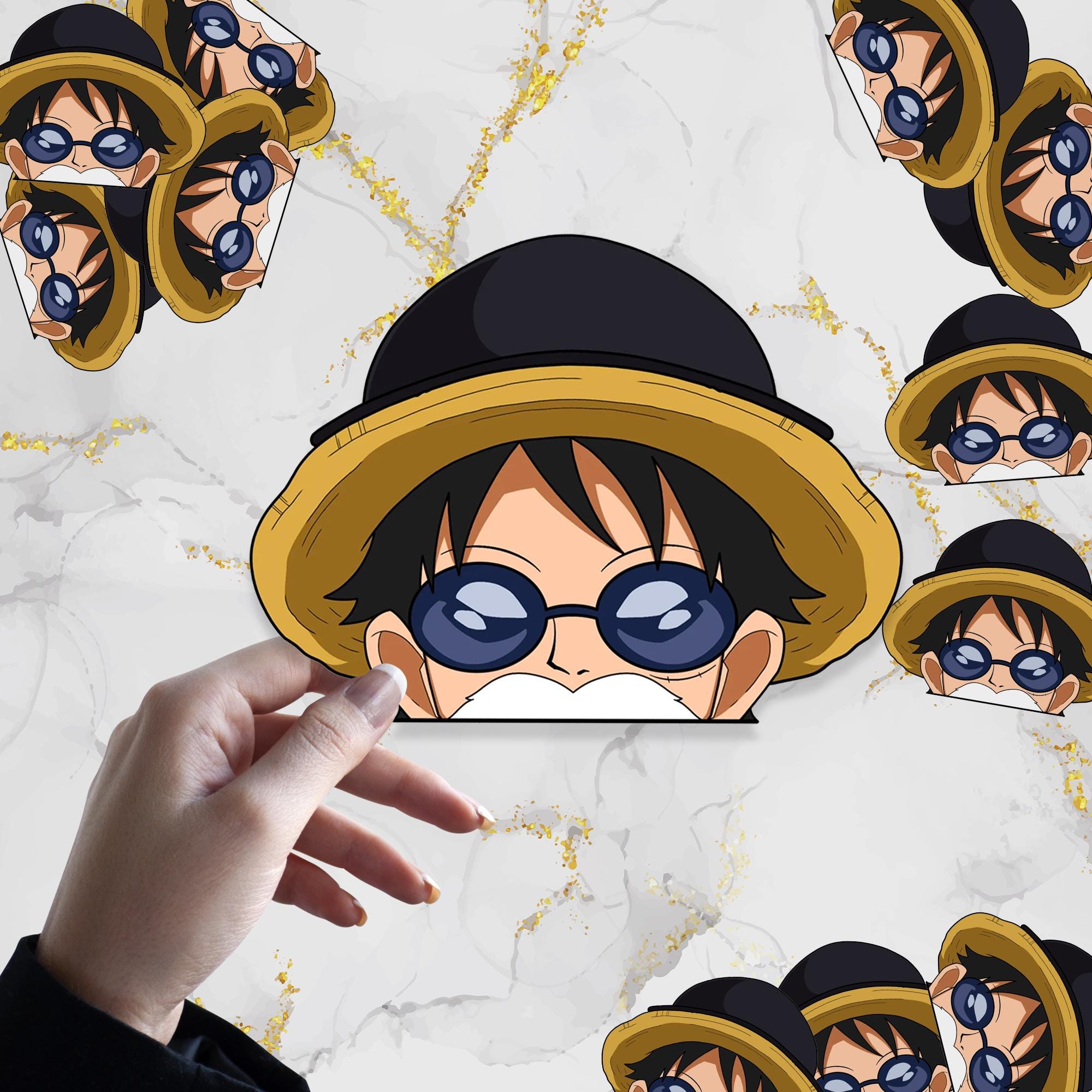 Undercover Pirate Waterproof Anime Peeker Stickers