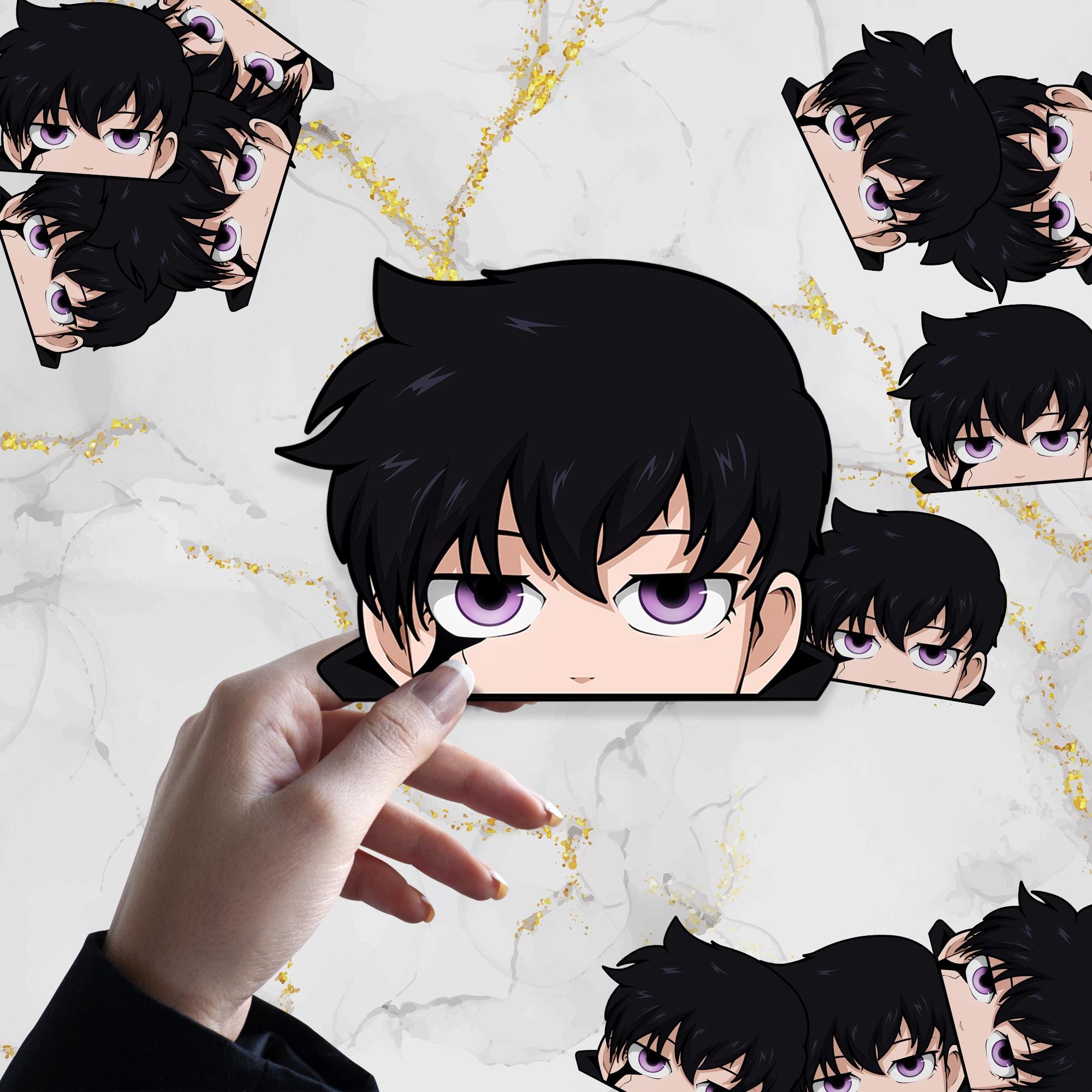 Dark Monarch Waterproof Anime Peeker Sticker 