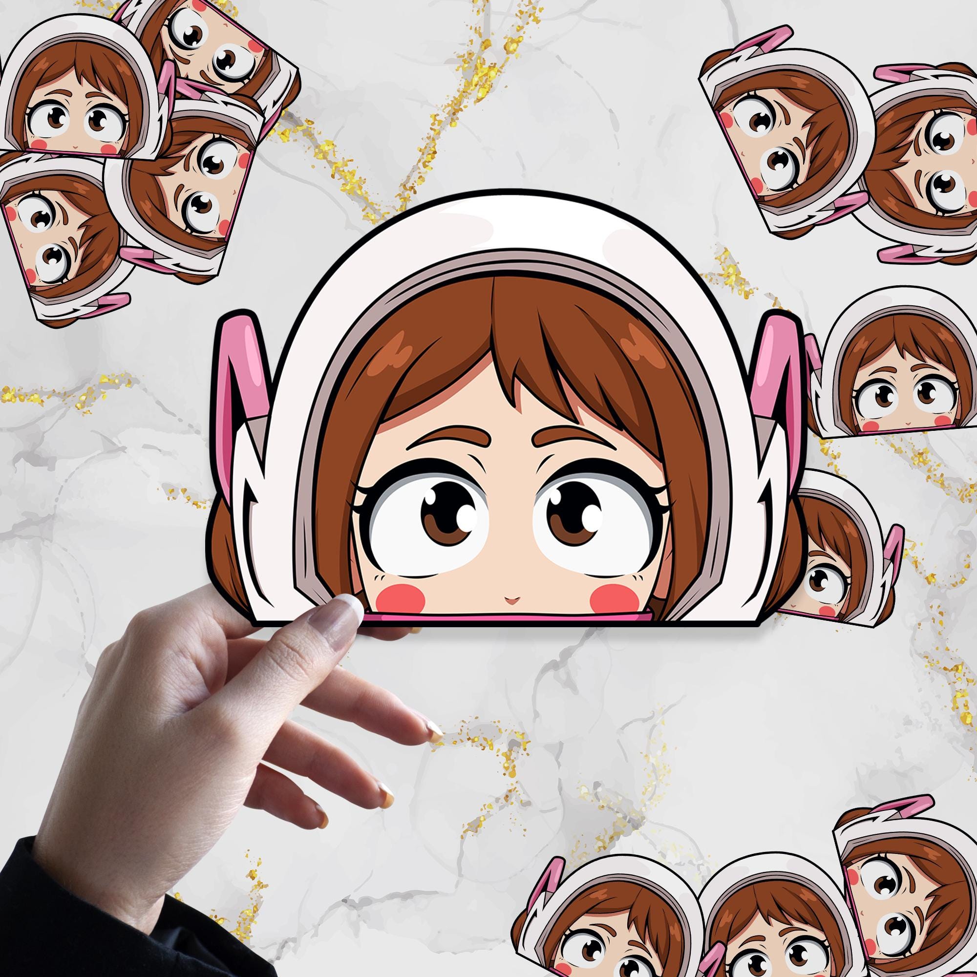 Gravity Girl V2 Waterproof Anime Peeker Sticker 