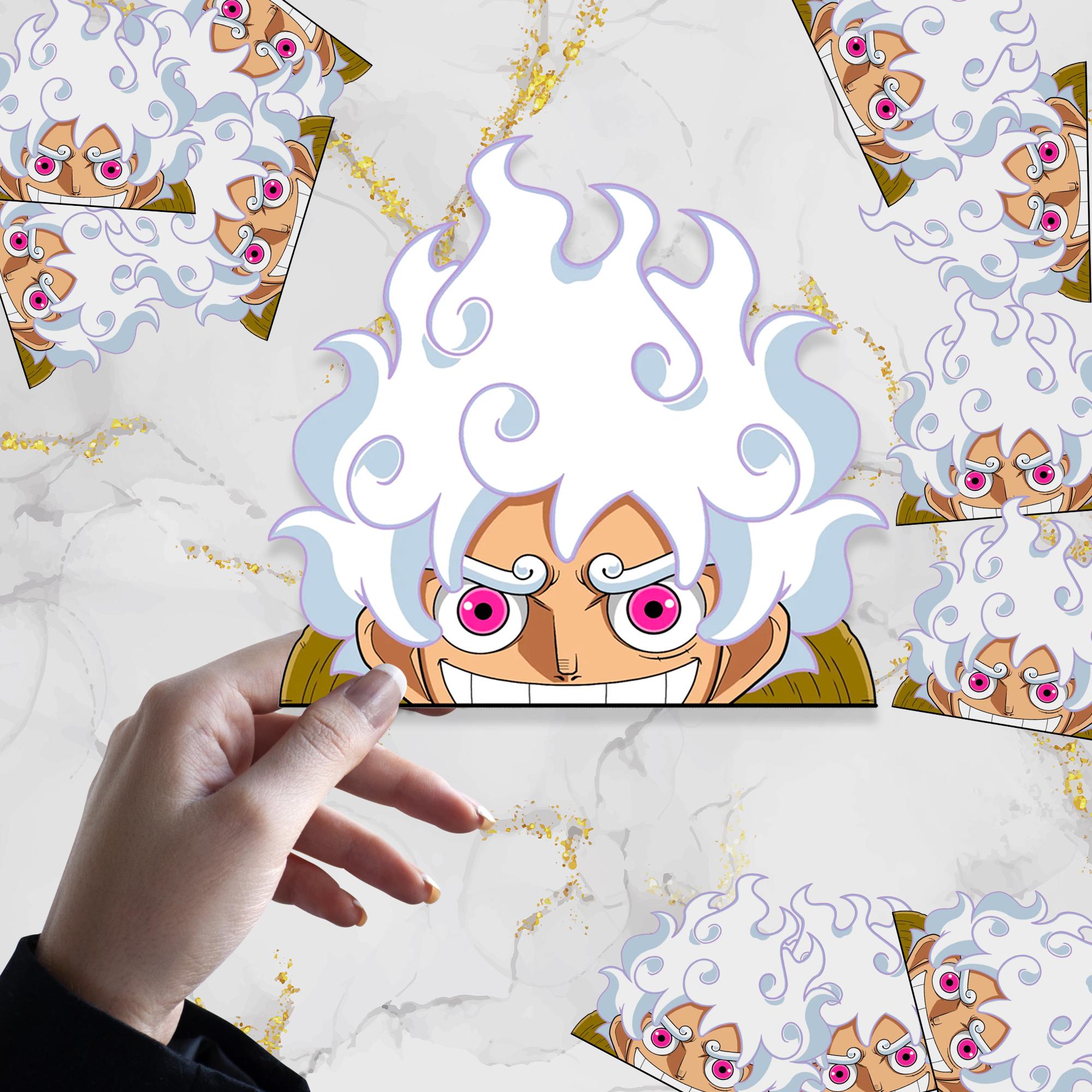 Awakened Pirate Hero Waterproof Anime Peeker Sticker