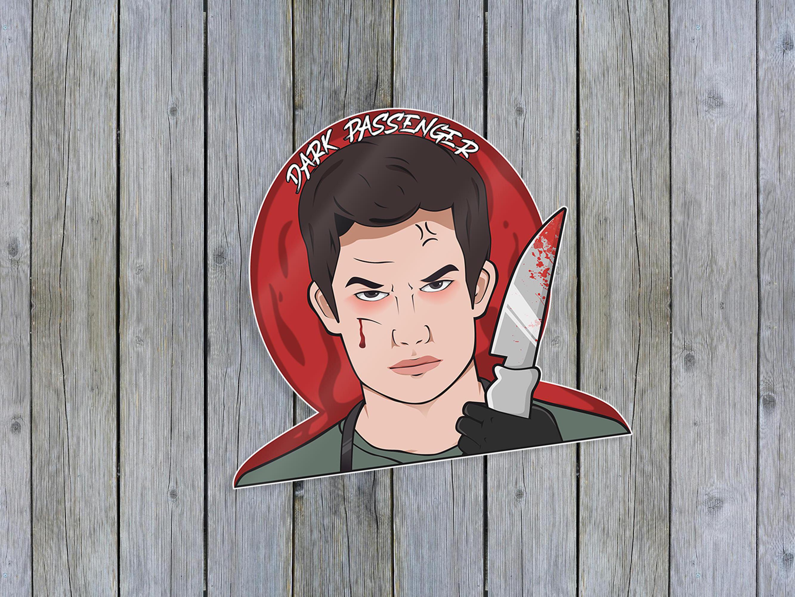 Dark Passenger Waterproof Peeker Sticker