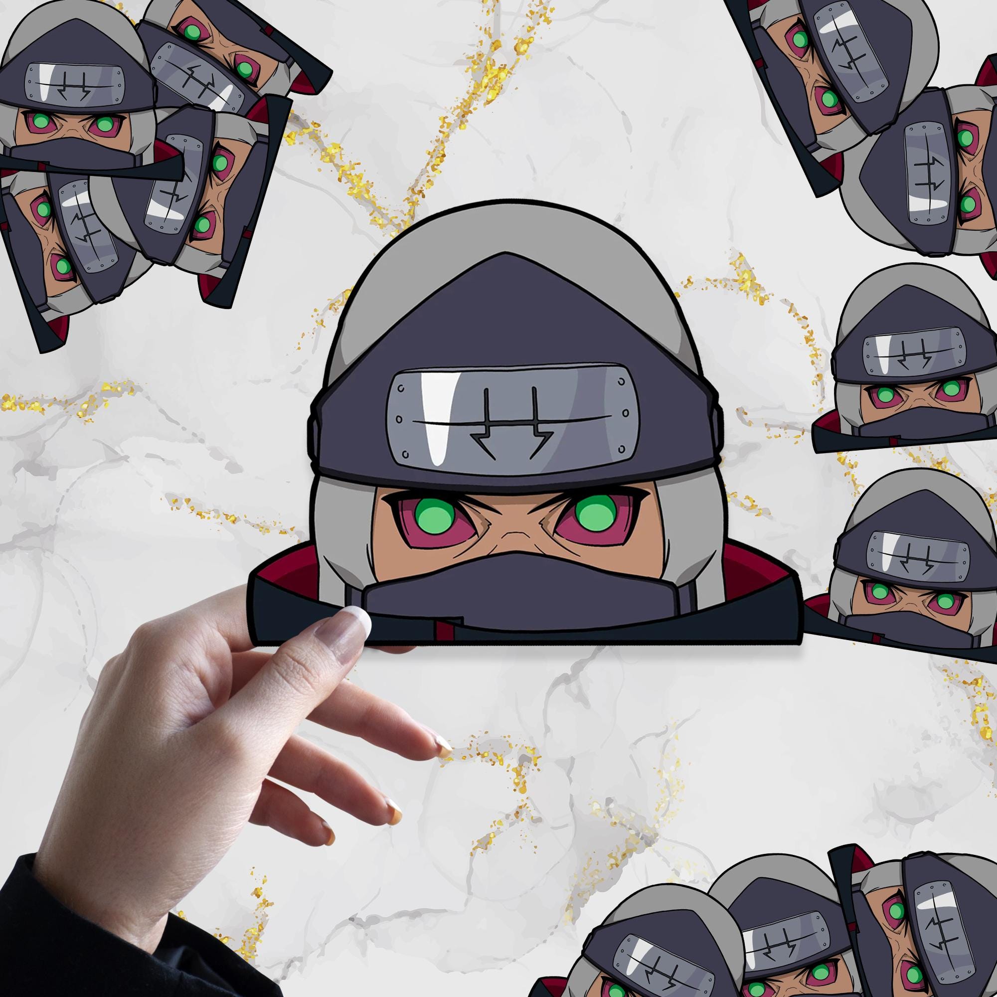 Five-Heart Reaper Waterproof Anime Peeker Sticker 