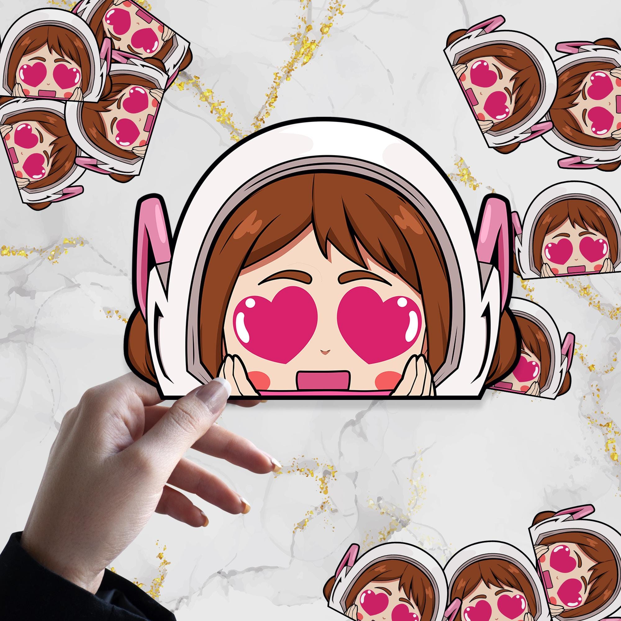 Gravity Girl V3 Waterproof Anime Peeker Sticker