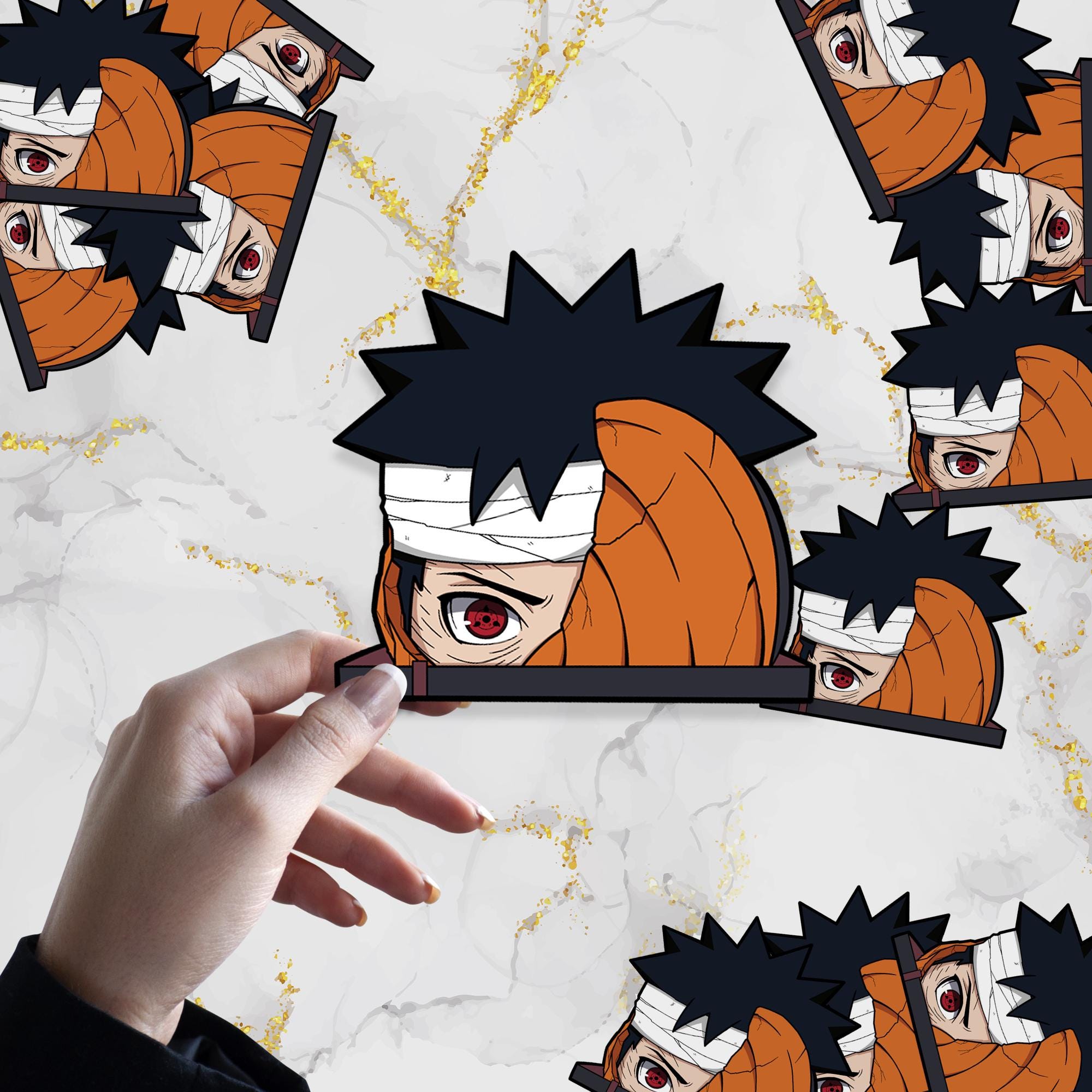 Half-Masked Shinobi Waterproof Anime Peeker Sticker 