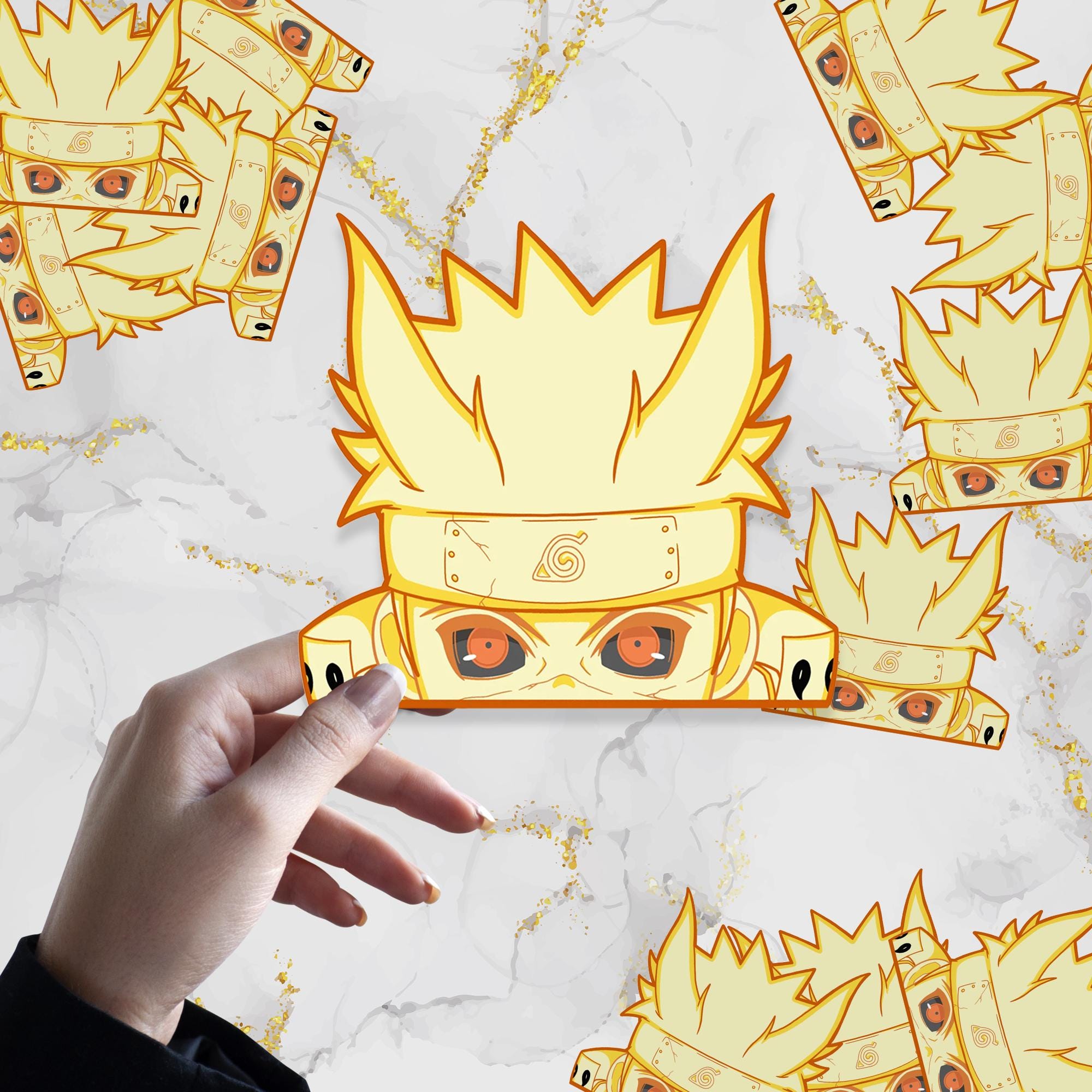 Bright Flash Waterproof Anime Peeker Sticker