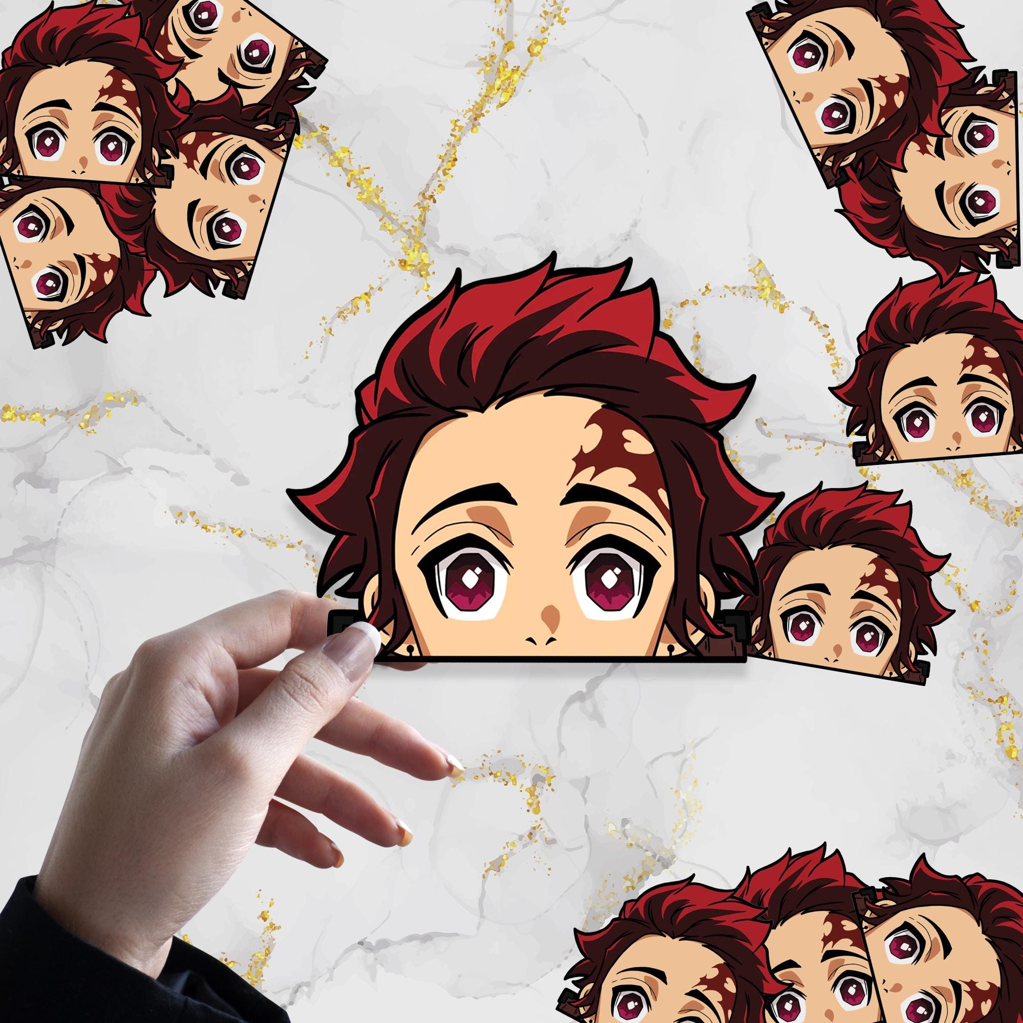 Demon Hunter Waterproof Anime Peeker Sticker 