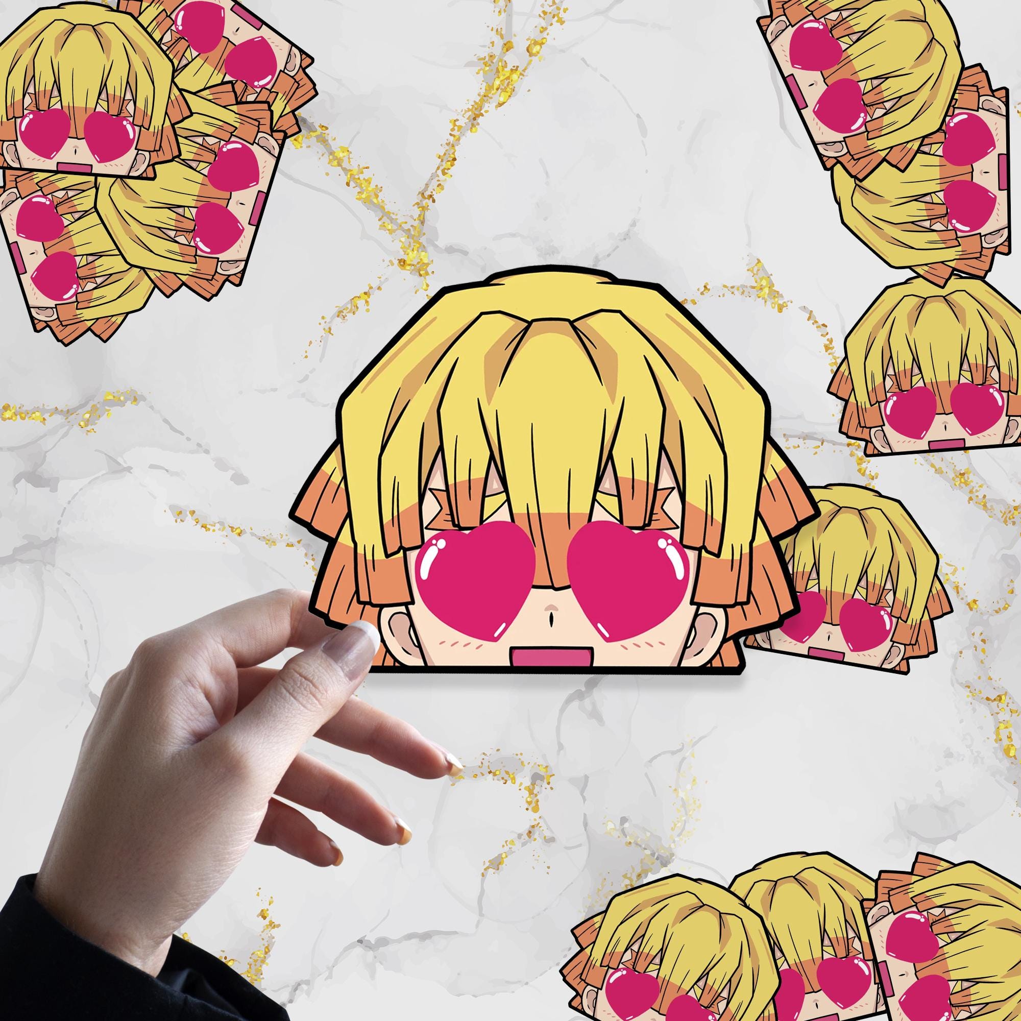 Doki Doki Slayer Waterproof Anime Peeker Sticker 