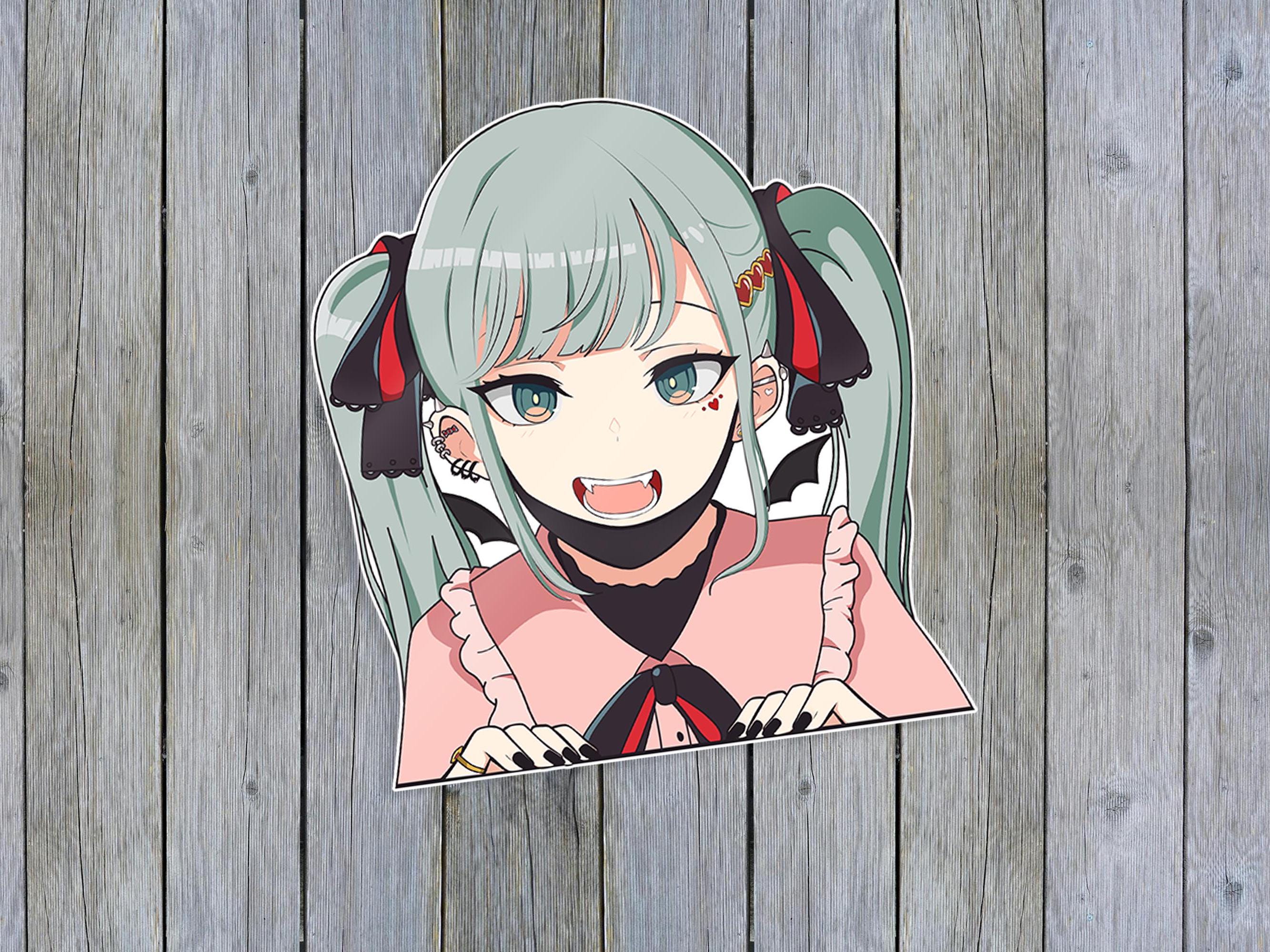 Vampire Diva Waterproof Anime Peeker Sticker