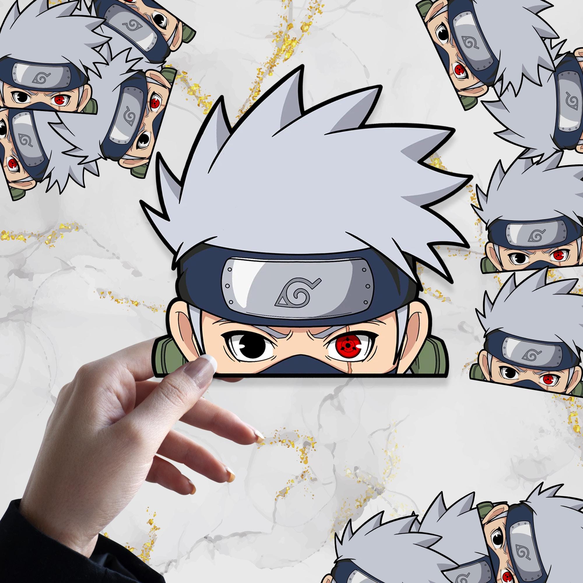 Red Eye Ninja Waterproof Anime Peeker Sticker 