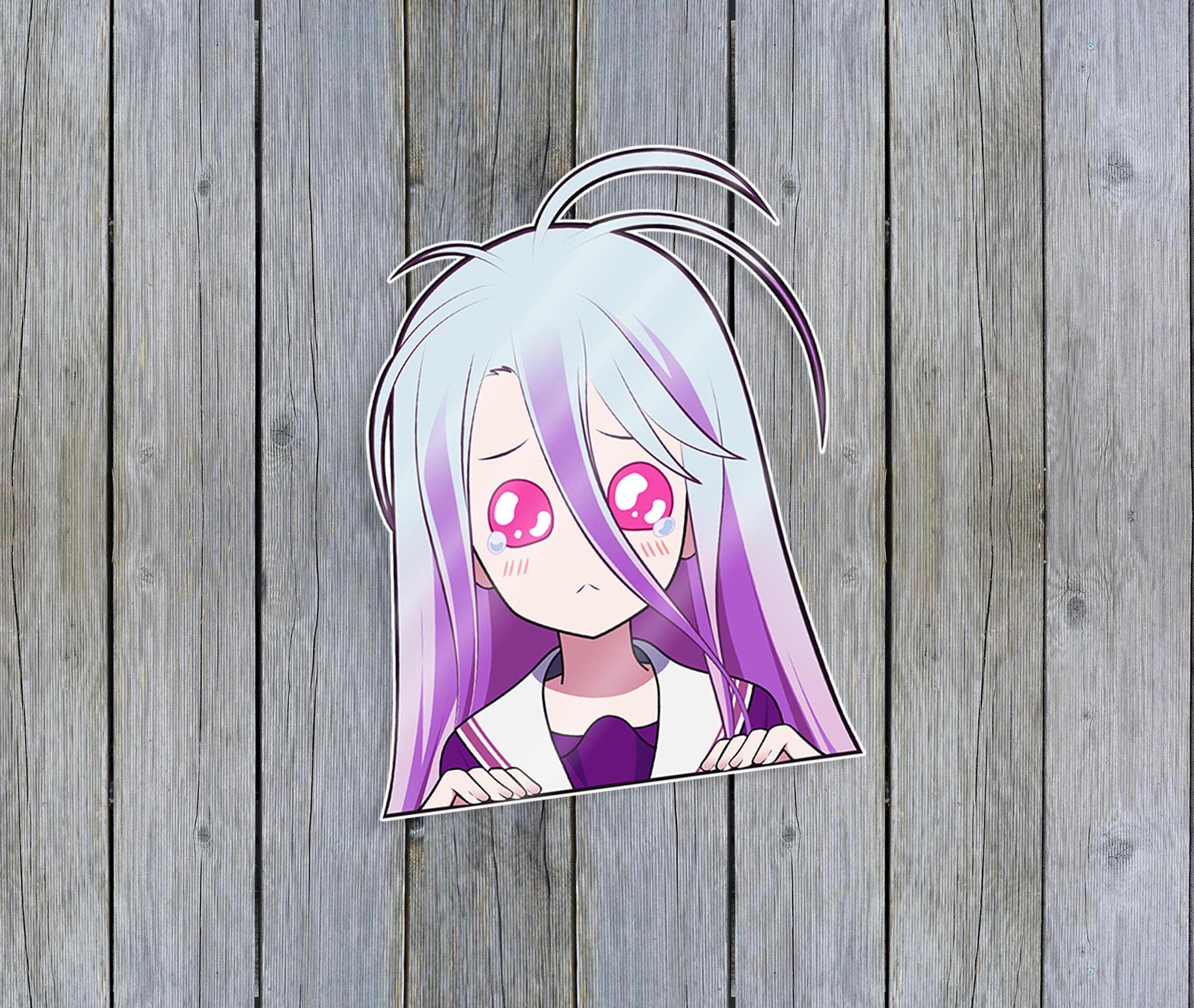 Pixel Queen Waterproof Anime Peeker Sticker 