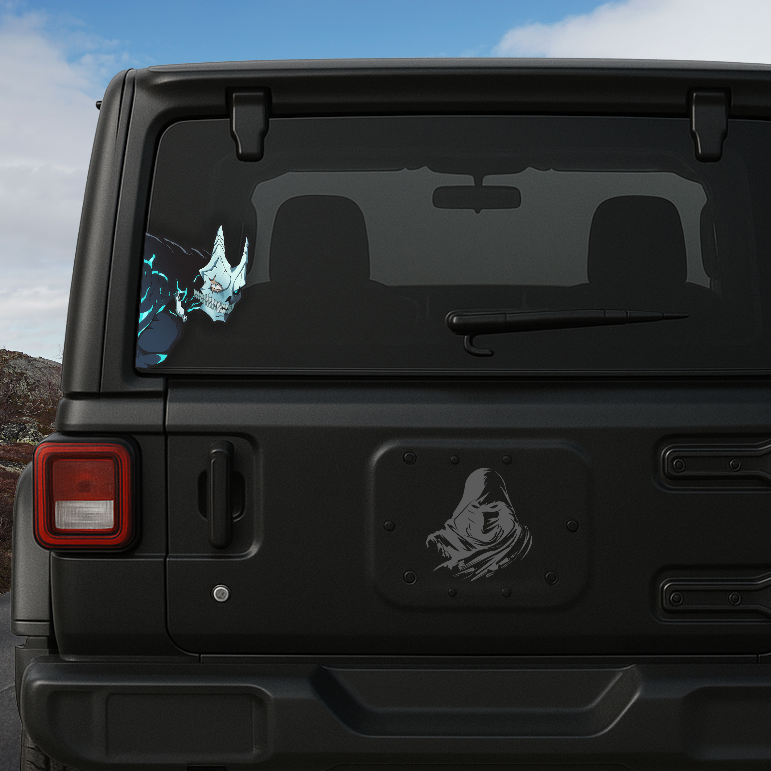 Kaiju Titan Premium Anime Peeker Sticker