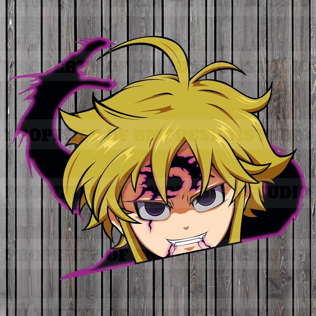 Dragon Wrath Waterproof Anime Peeker Sticker 