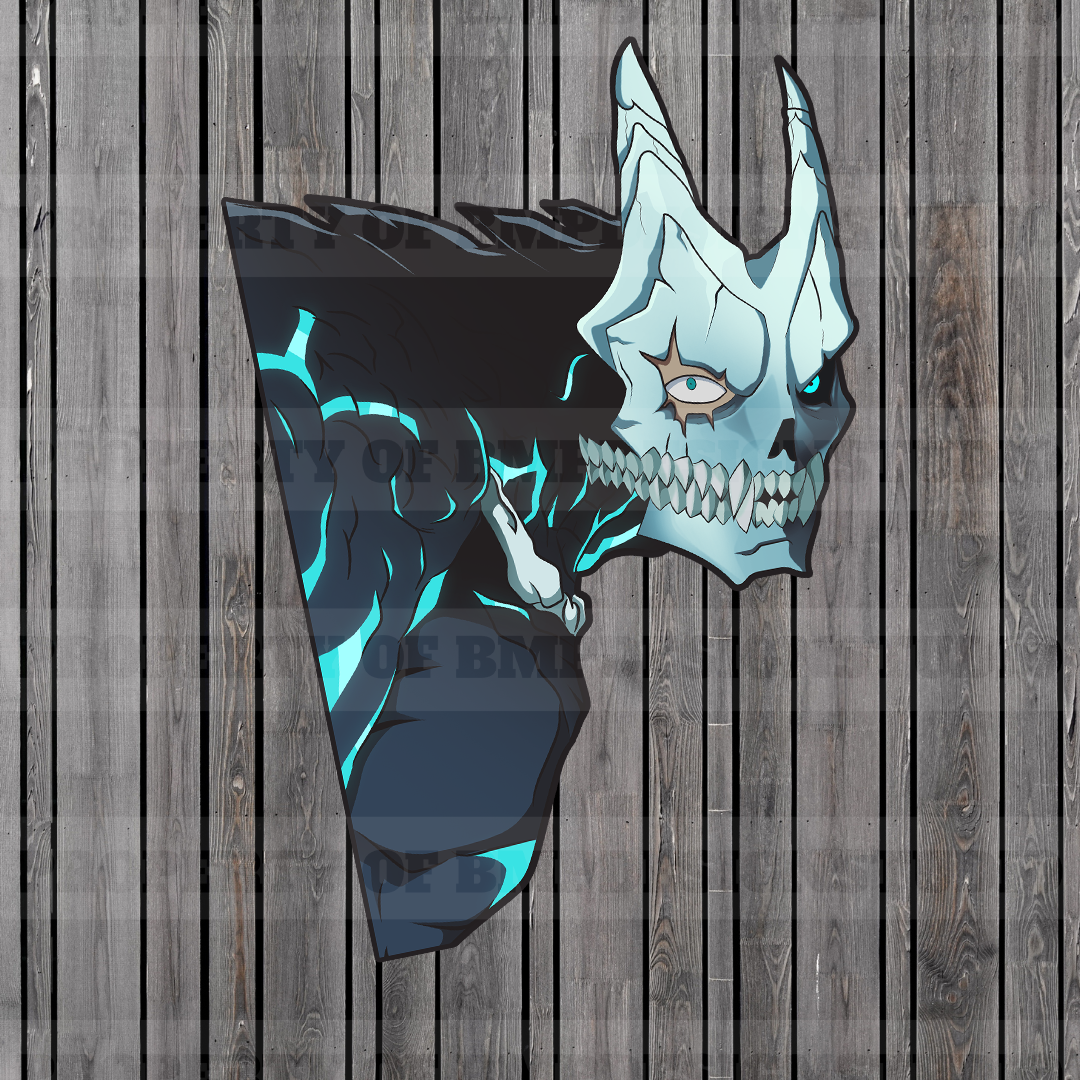 Kaiju Titan Premium Anime Peeker Sticker