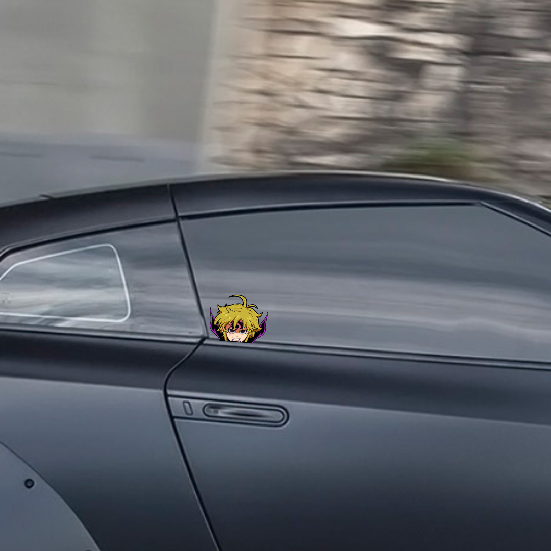 Cursed Fang Waterproof Anime Peeker Sticker 