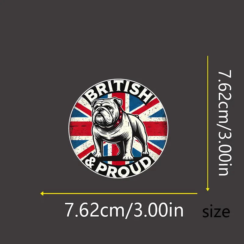 British Bulldog Retro Vinyl Sticker – Waterproof, Durable & Versatile for Cars, Bumpers, Laptops, Helmets, Toolboxes & More