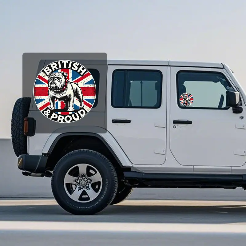 British Bulldog Retro Vinyl Sticker – Waterproof, Durable & Versatile for Cars, Bumpers, Laptops, Helmets, Toolboxes & More