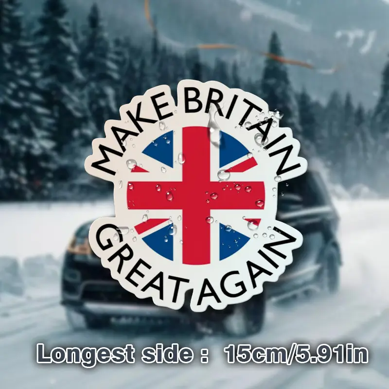 "Make Britain Great Again" Vinyl Sticker - Patriotic Union Jack Design