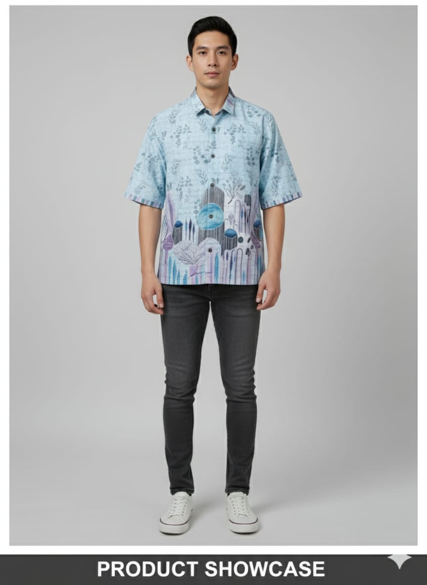 Men's Patterned Short Sleeve Shirt