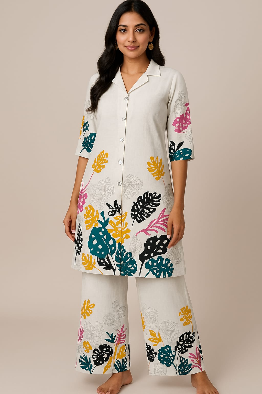 Printed Cotton Lounge Set