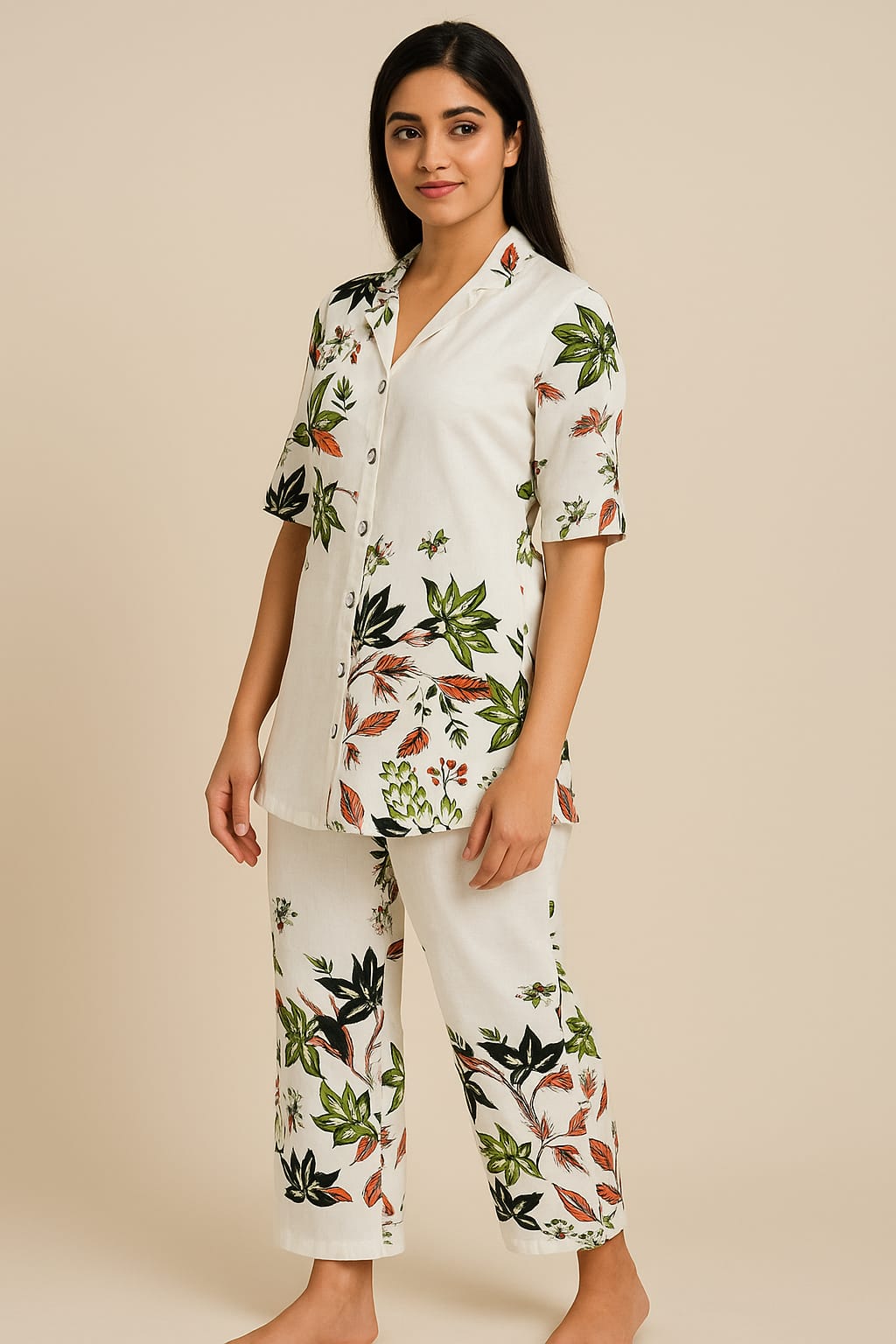 Floral Print Pajama Set