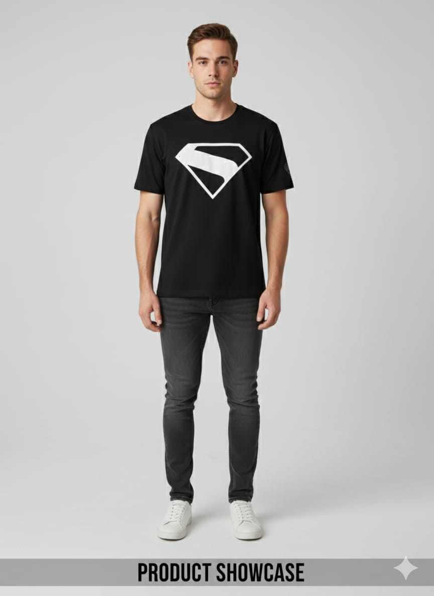 Superman Logo Black T-Shirt