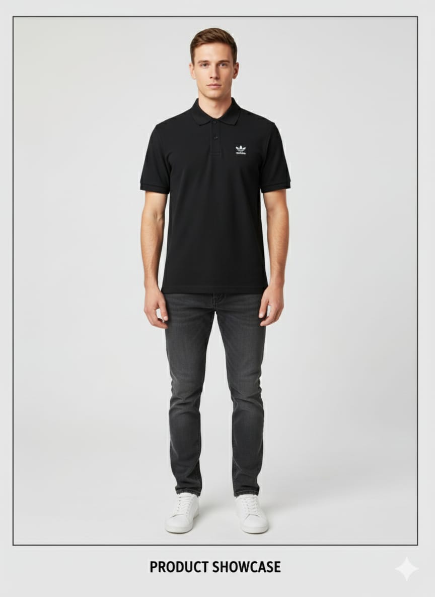 Adidas Black Polo Shirt