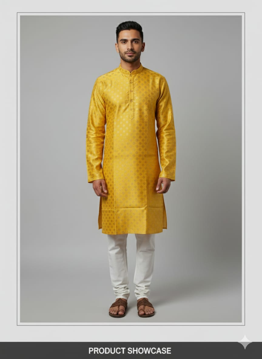 Golden Silk Kurta