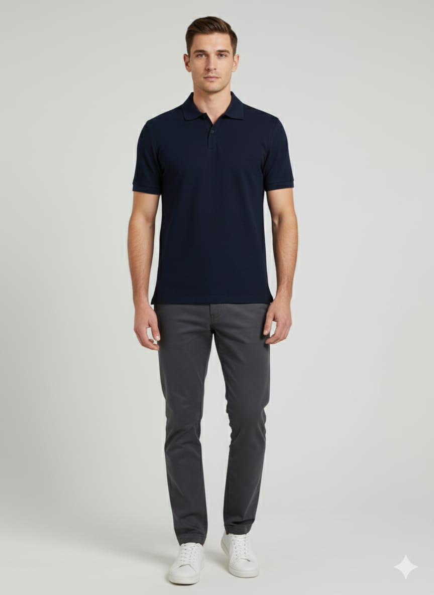 Men's Navy Blue Polo Shirt