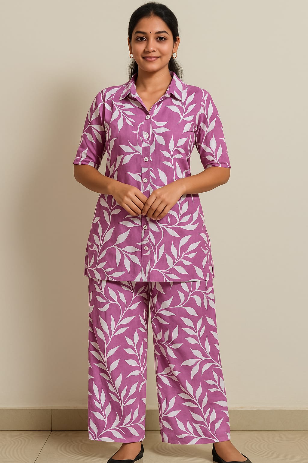 Women's Printed Cot Suit