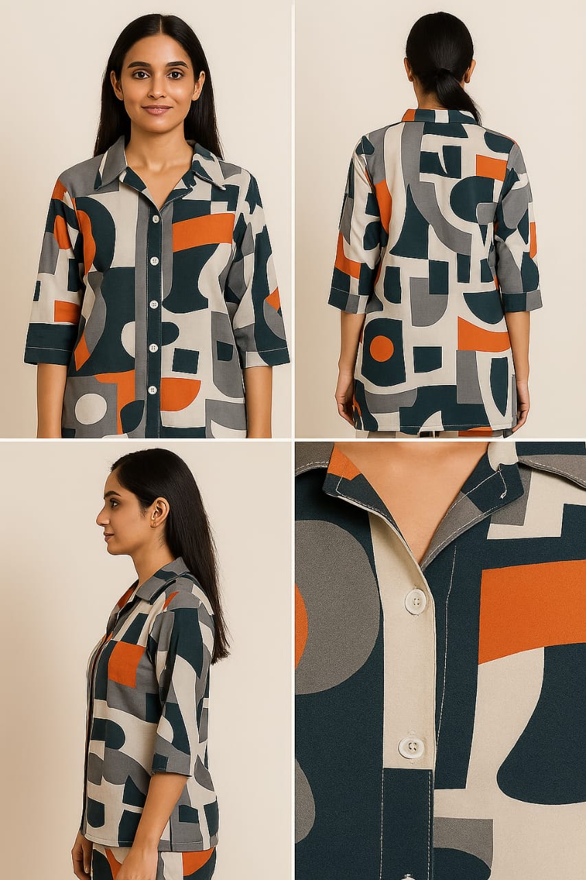 Abstract Print Lounge Set