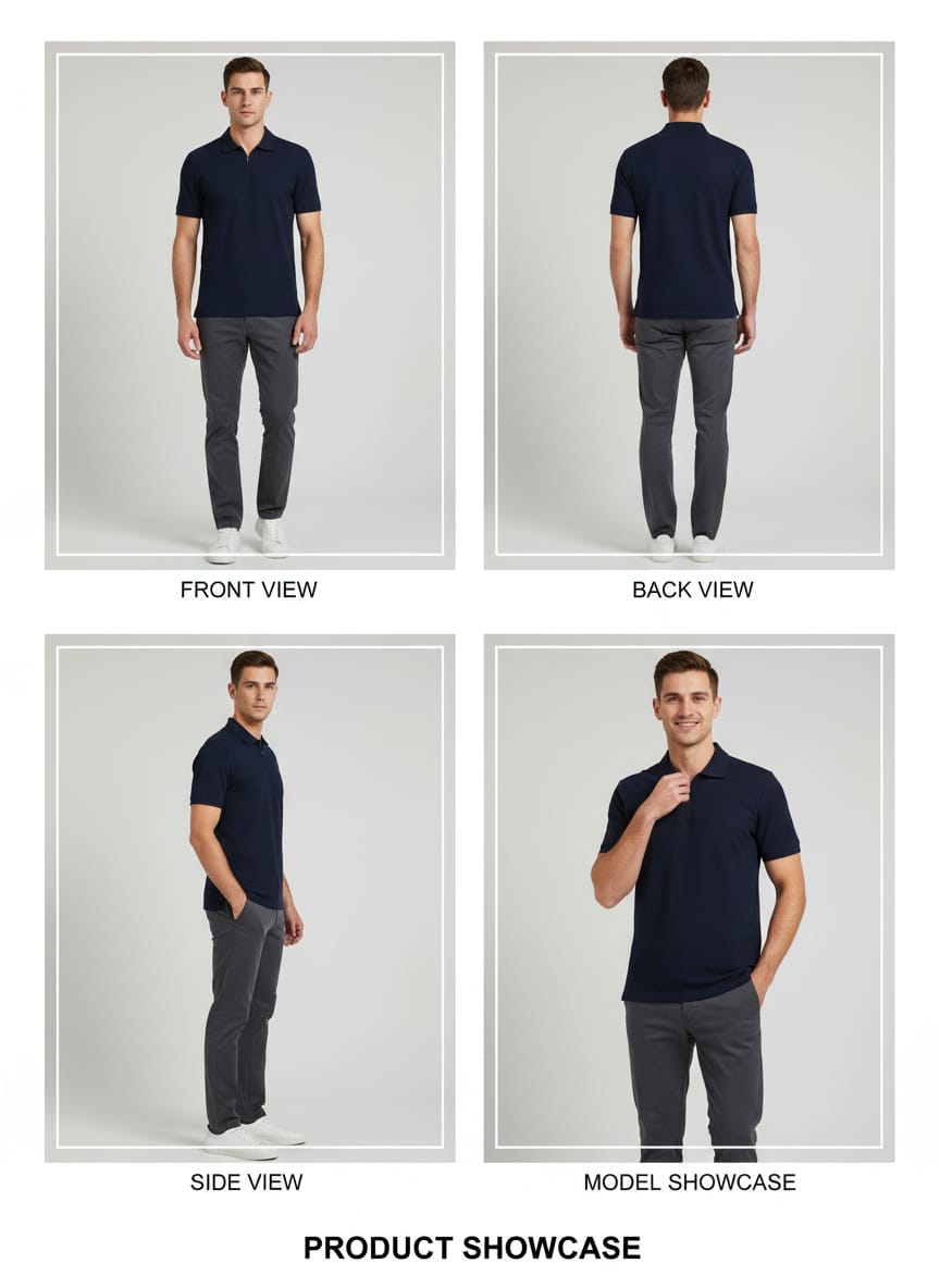 Men's Navy Blue Polo Shirt