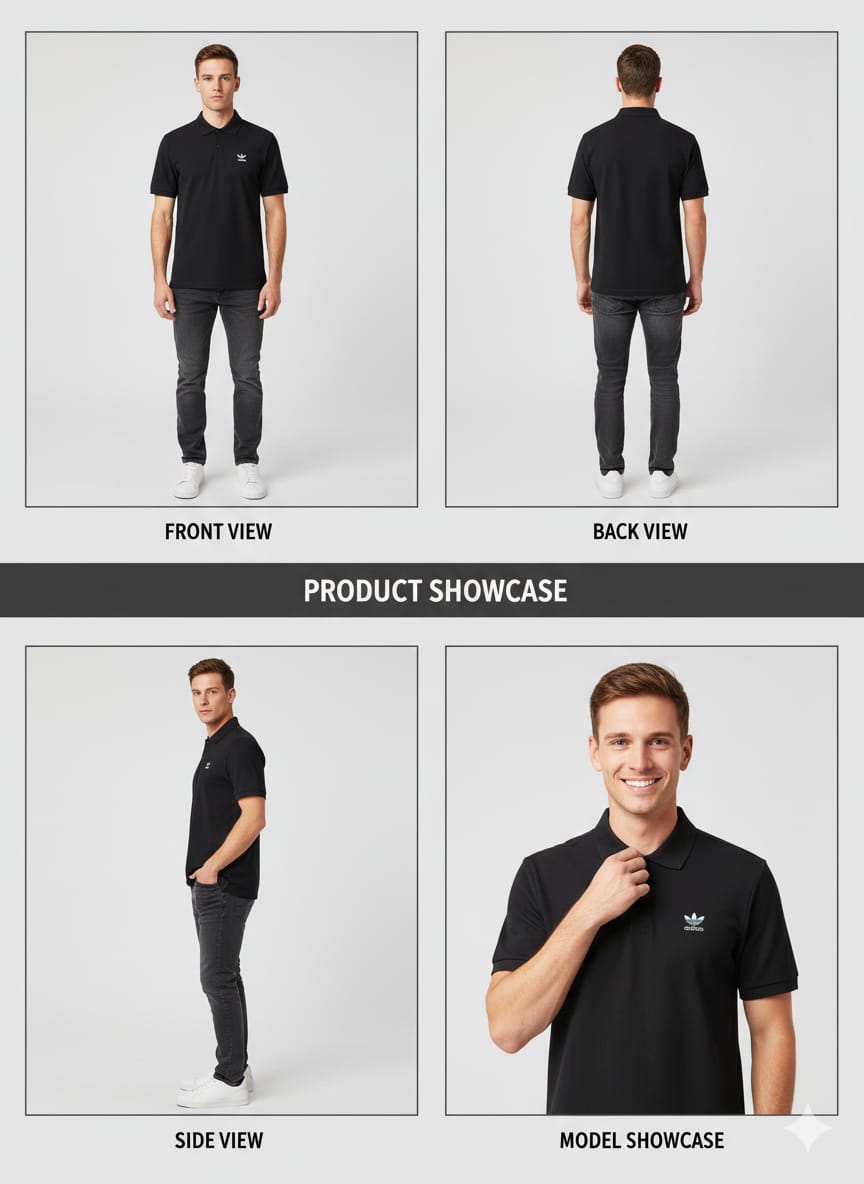 Adidas Black Polo Shirt