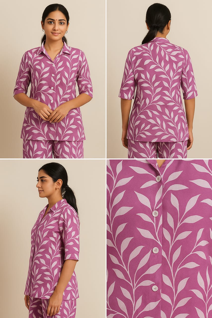 Women's Printed Cot Suit