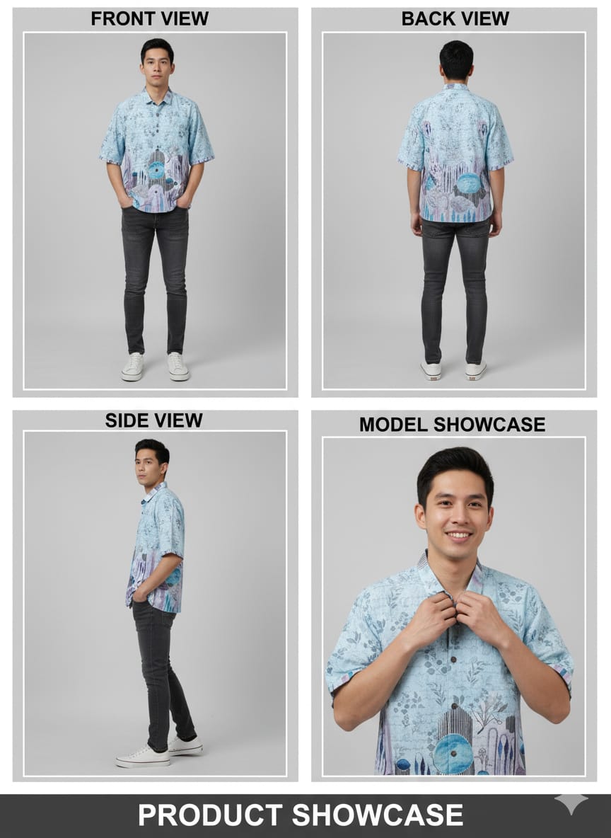 Men's Patterned Short Sleeve Shirt