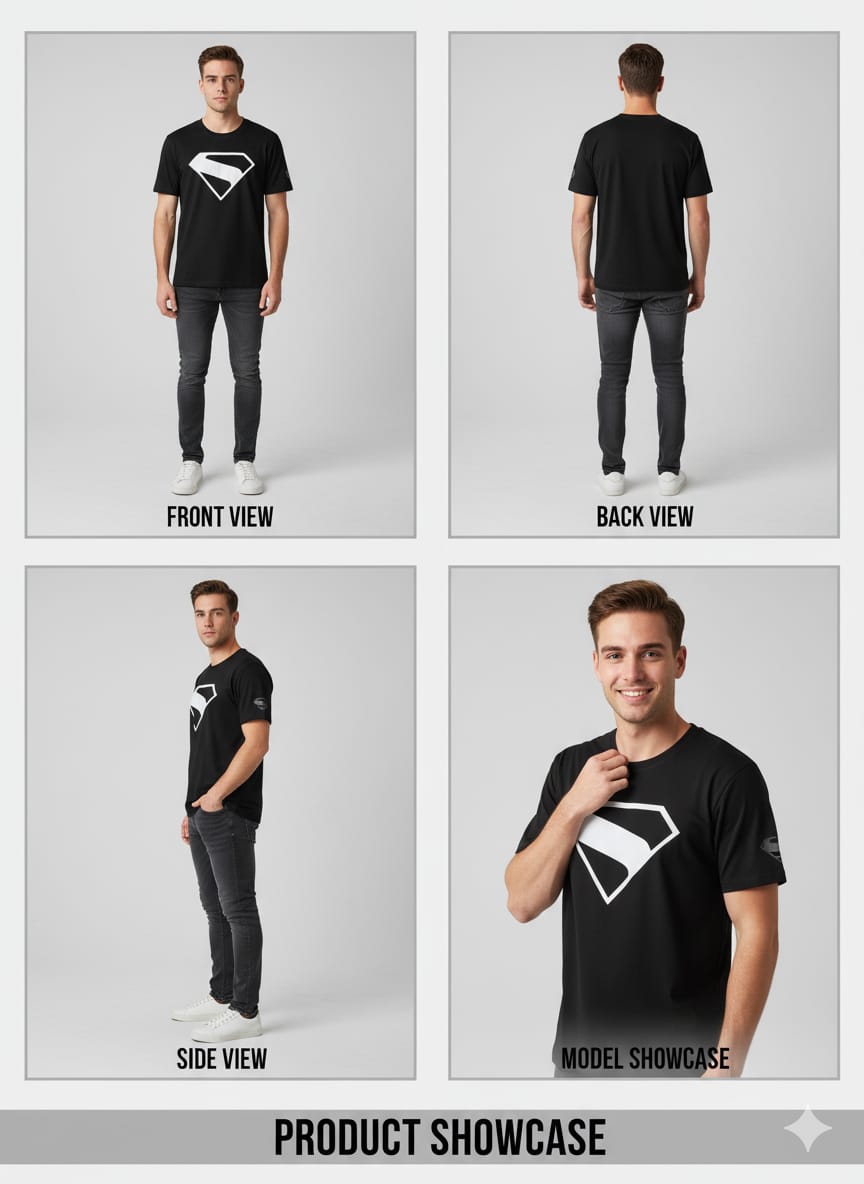 Superman Logo Black T-Shirt