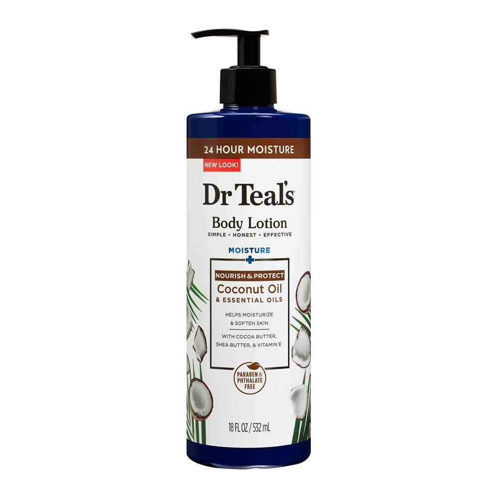Dr Teal's Body Lotion Coconut Oil & Essential Oils 18 oz