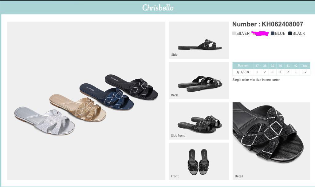 Chrisbella Women's Slip-On Sandals