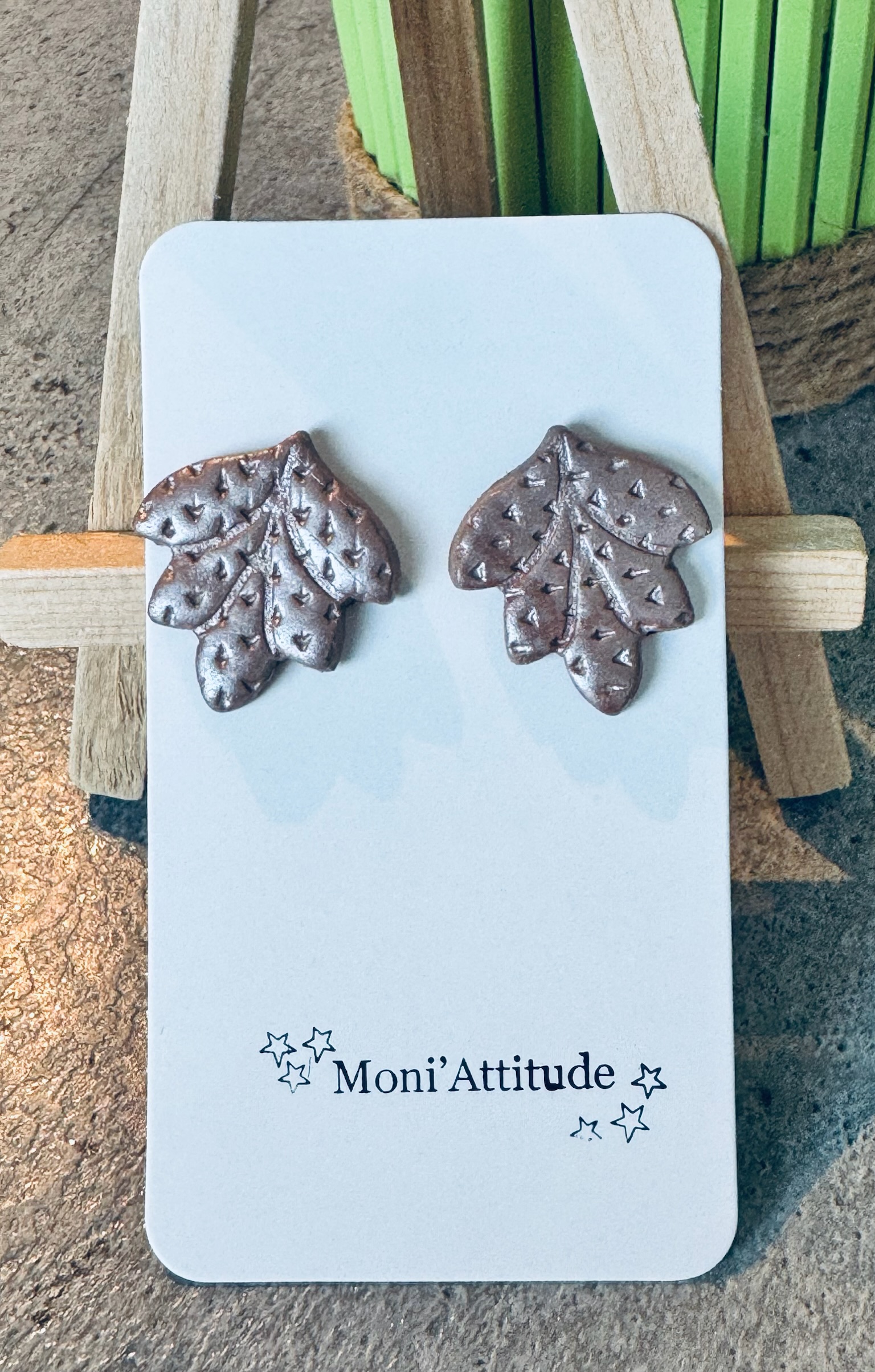 Boucles d’oreilles feuille