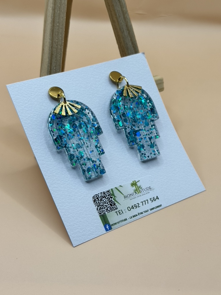 Boucles d'oreilles Main de Fatima