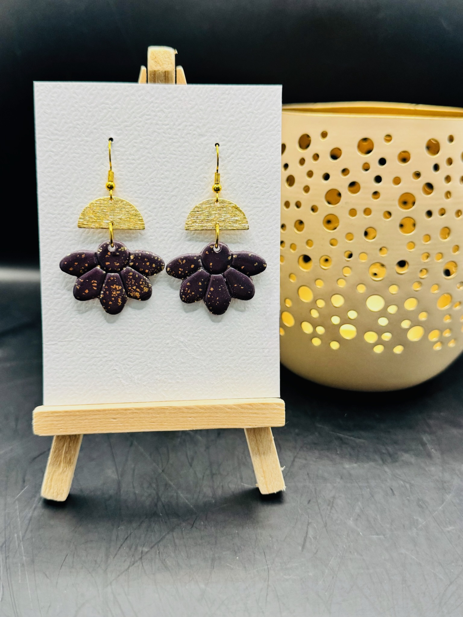 Boucles d'oreilles florales artisanales