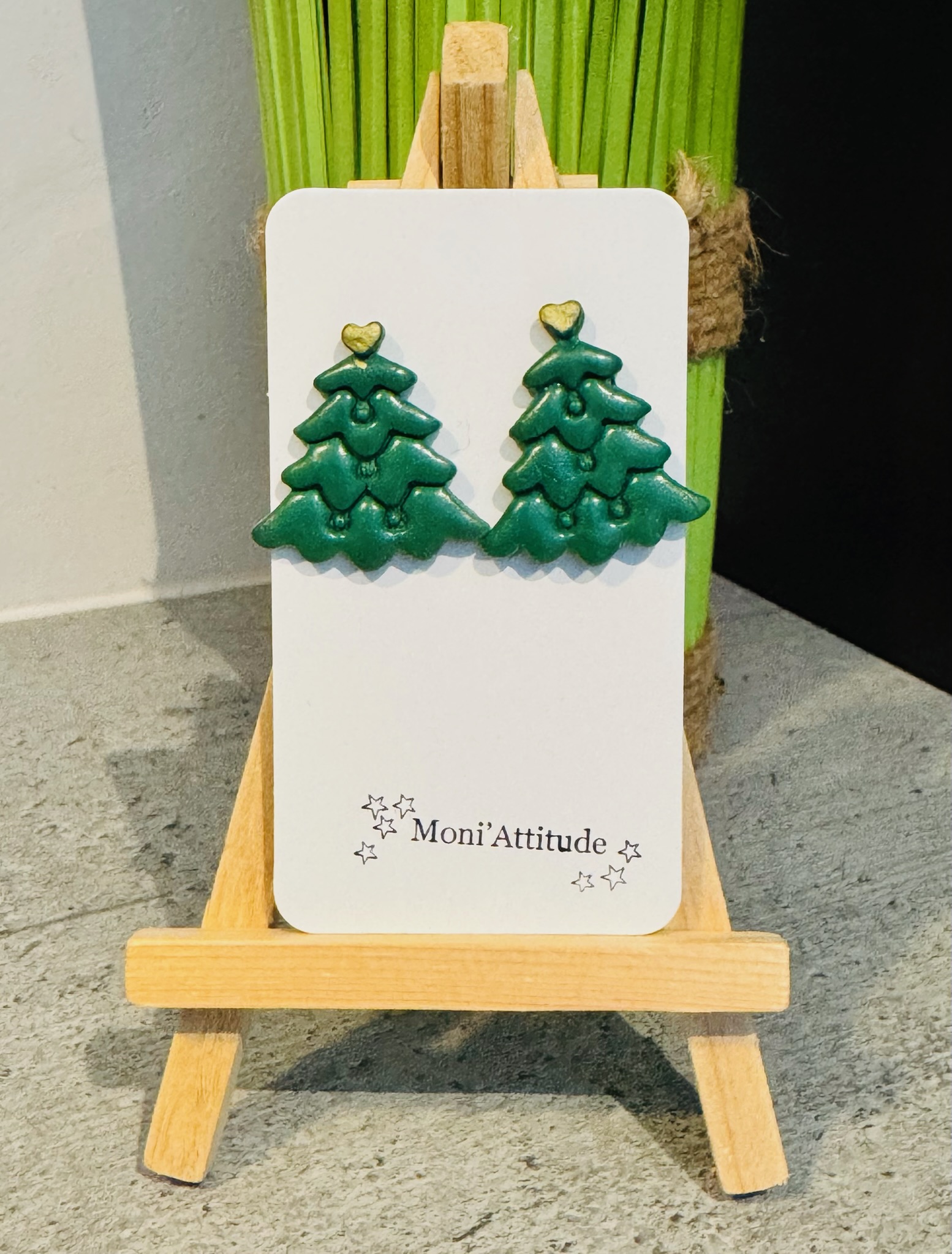 Boucles d’oreilles sapin de Noël