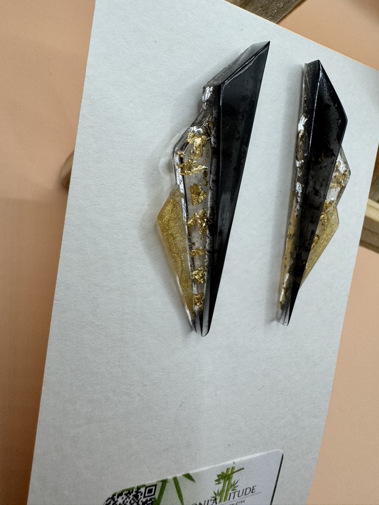 Boucles d'oreilles en résine