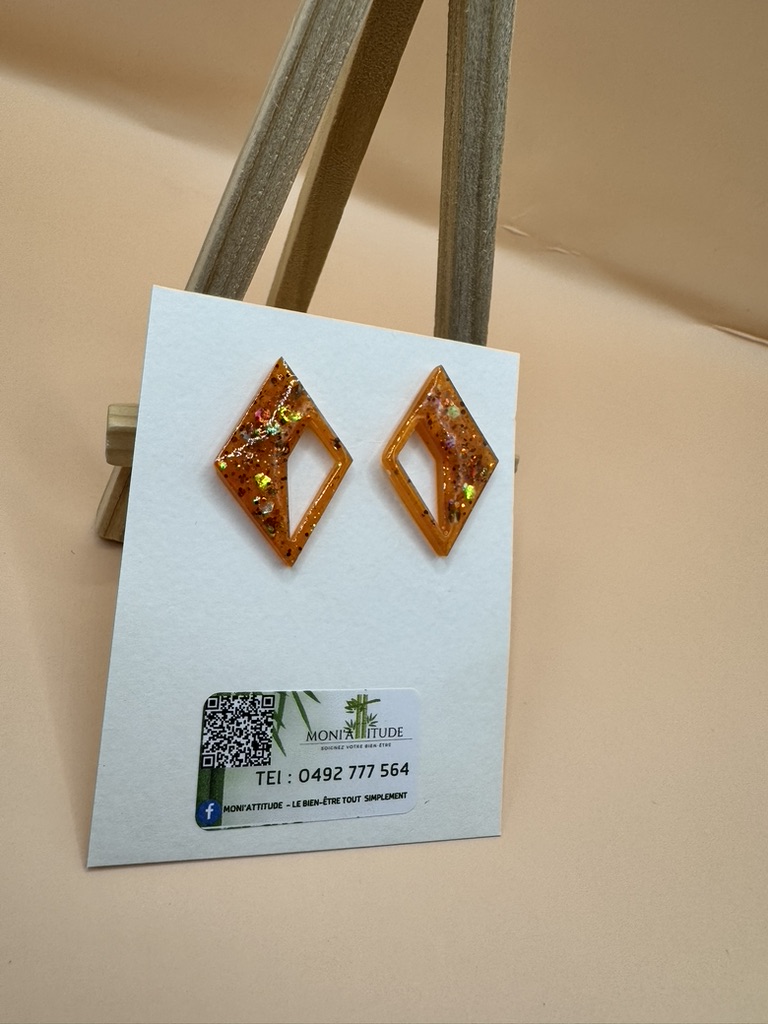 Boucles d'oreilles en résine