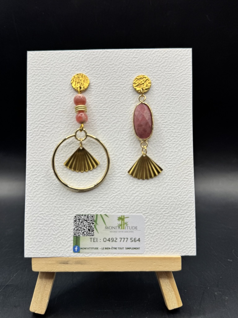 Boucles d'oreilles artisanales asymétriques