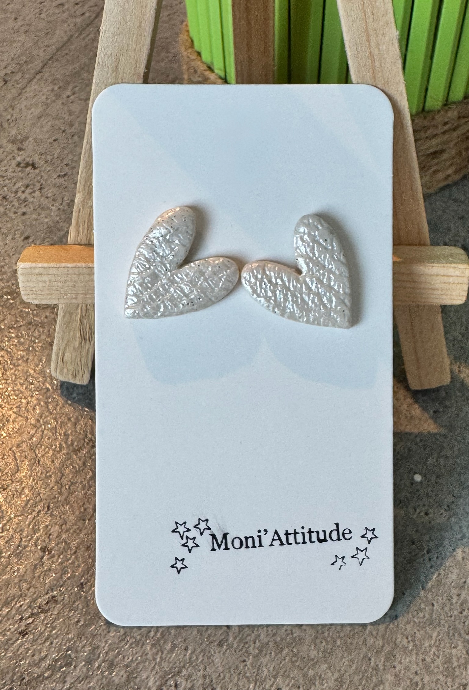 Boucles d'oreilles cœur argentées